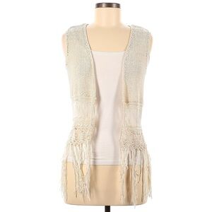 L.A.HEARTS Ivory Retro Open Knit Topper